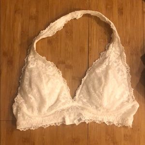 White Halter Bralette